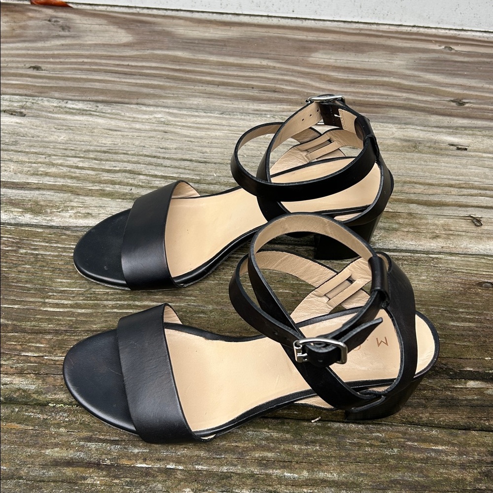M. Gemi Atturno Black Block Heel Sandal 38/7.5 - Picture 8 of 13